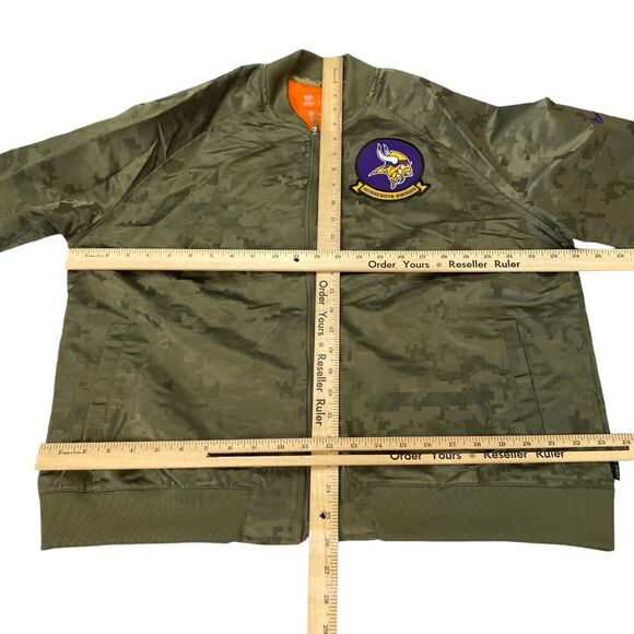 Minnesota Vikings Light Jacket BOYS XL Green Camo Nike NFL Football Sports - Picture 3 of 16